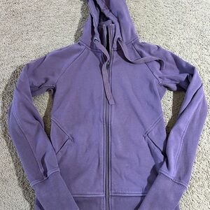 Athleta Triumph Full Zip Hoodie Jacket Women’s Size XXS Purple Workout Run